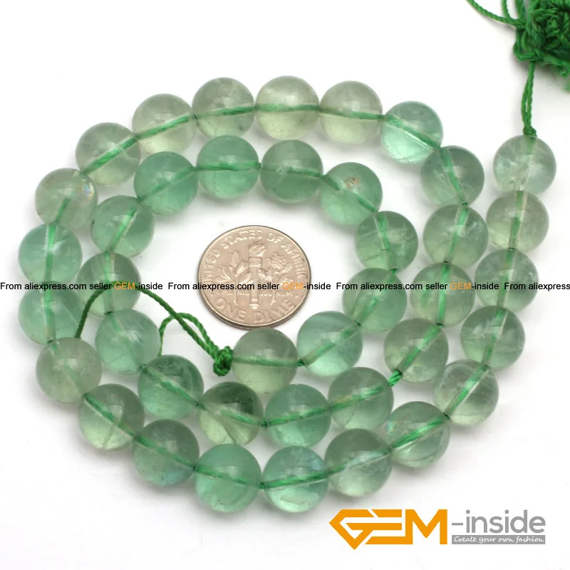 Natural Stone Green Fluorite Round Beads Loose Beads For Jewelry Making Strand 15 Inch DIY Acceories Jewelry Bead For Bracelet