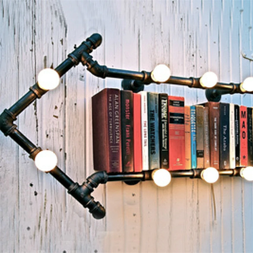 Loft Retro Industrial Pipe Arrow Wall Lamps Clothing Store Tea Shop Studio Vintage Sconce Wall Lights