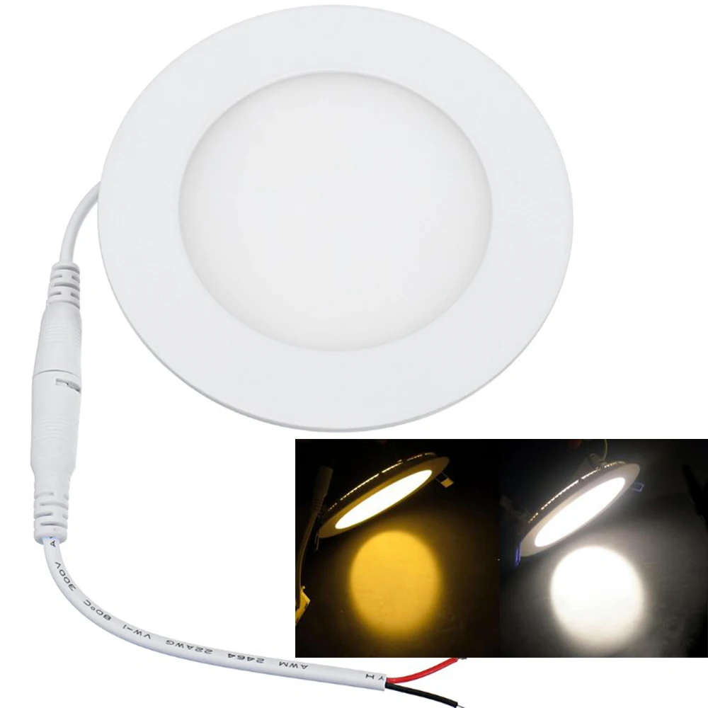 12V Bus lamp LED Panel light Solar Power input 12V led downlight Dimming 3W 6W Ship light for 6000K white and 3000K warm white