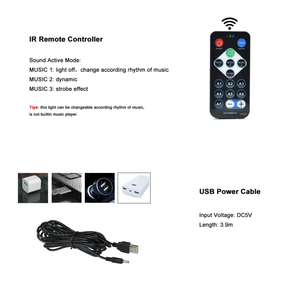 LEDSONLINE Mini RGB 3W Crystal Magic Ball Led Stage Lamp DJ Disco Laser Party Lights Sound IR Remote Control Christmas Projector