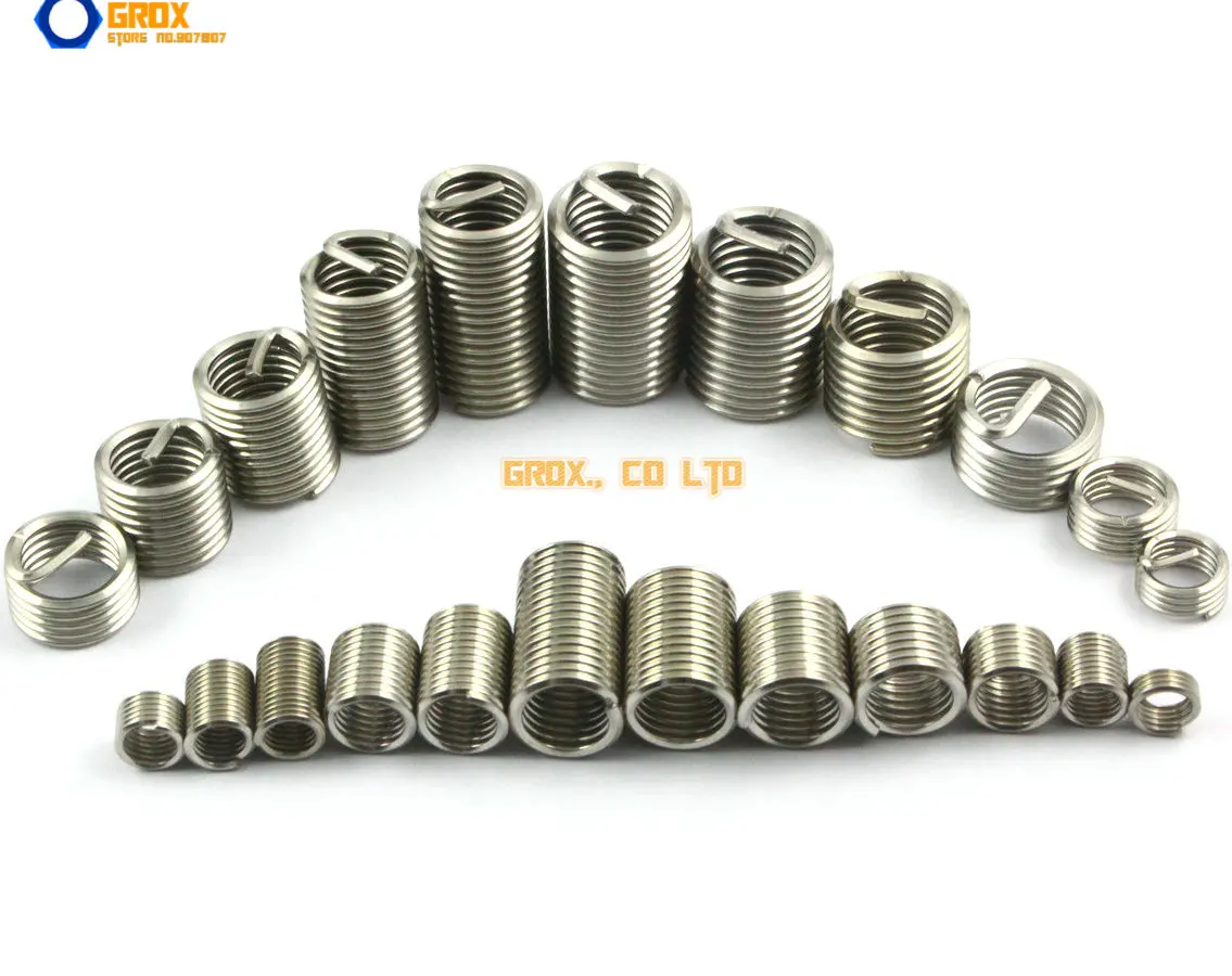 

100 Pieces M6*1.0*2.0D 304 Stainless Steel Thread Insert Repair Insert