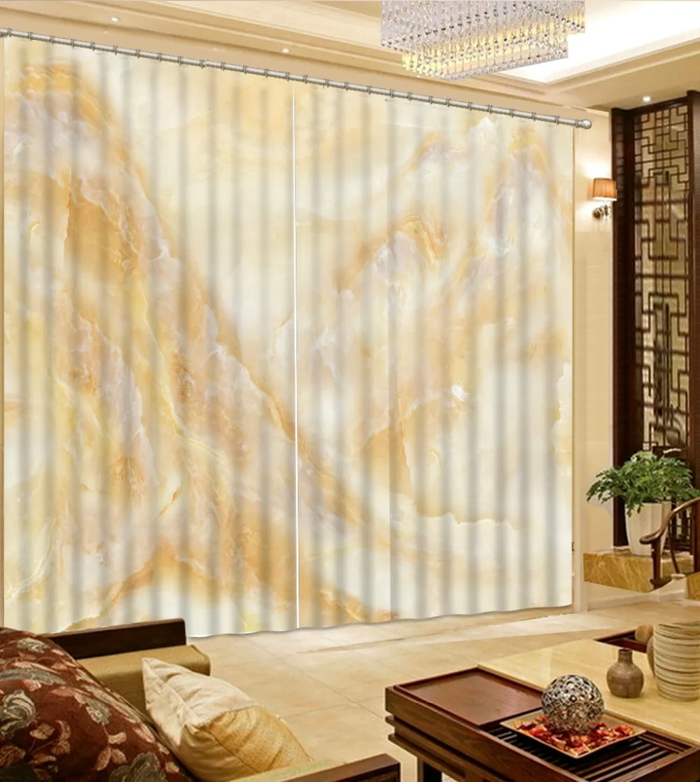 Blackout Curtains marble Room Bedroom Window Living Room Window Curtain Kitchen 3D Curtain 2019 Curtains Home Decor