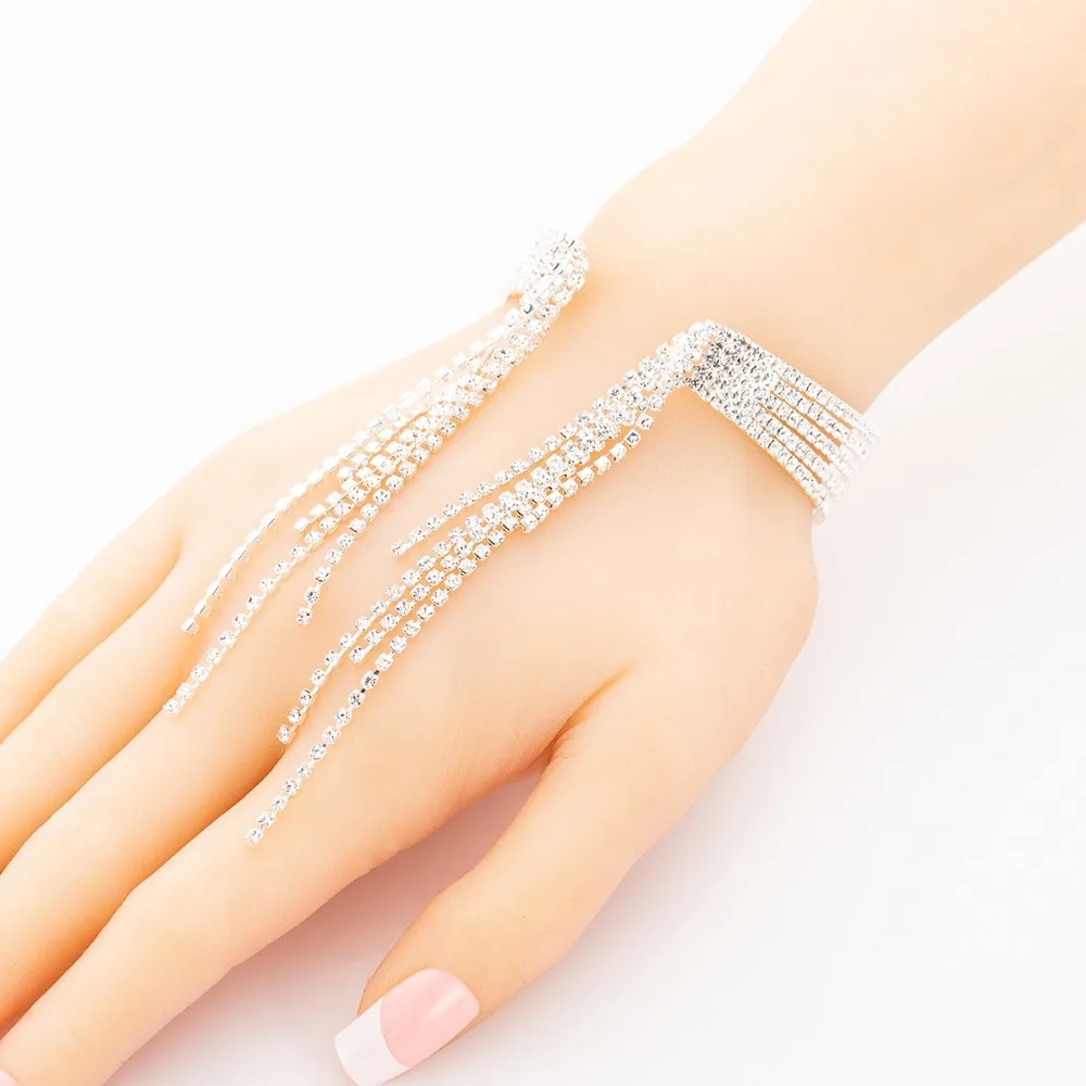 YFJEWE  Women Fashion Crystal Accessories Retro Sweet Open Bracelet Birthday Christmas Gifts  B260