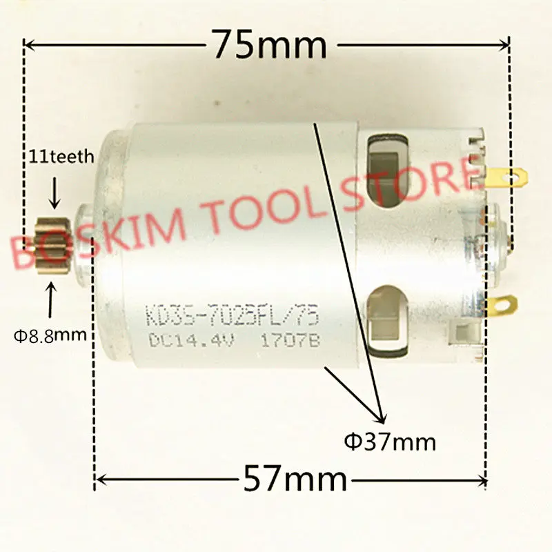 11 Teeth Motor RS-550 14.4V Replacement for BOSCH GSR14.4-2-LI 2 GSR18-2-LI 18V Electric Drill