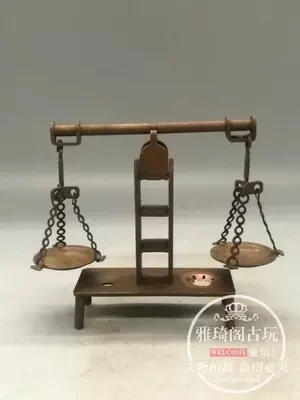 

Antique Pure Brass Balance Scales Old Folk Customs Old Objects Collection