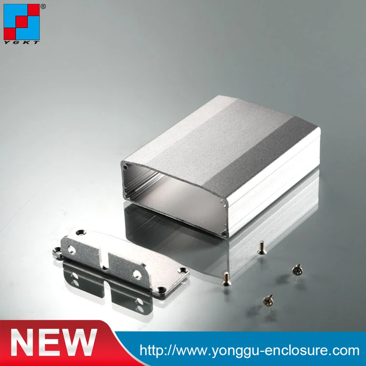 YGKT 64*25.5-80 mm(WxHxD) Black or silver Aluminum Extruded Enclosure With Mounting Bracket