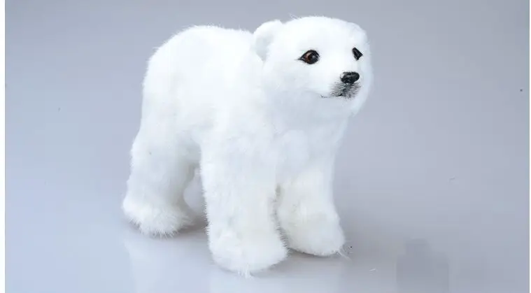 

Simulation animal 20*8*14cm white polar bear toy polyethylene & furs resin handicraft,ornaments decoration baby toy d369