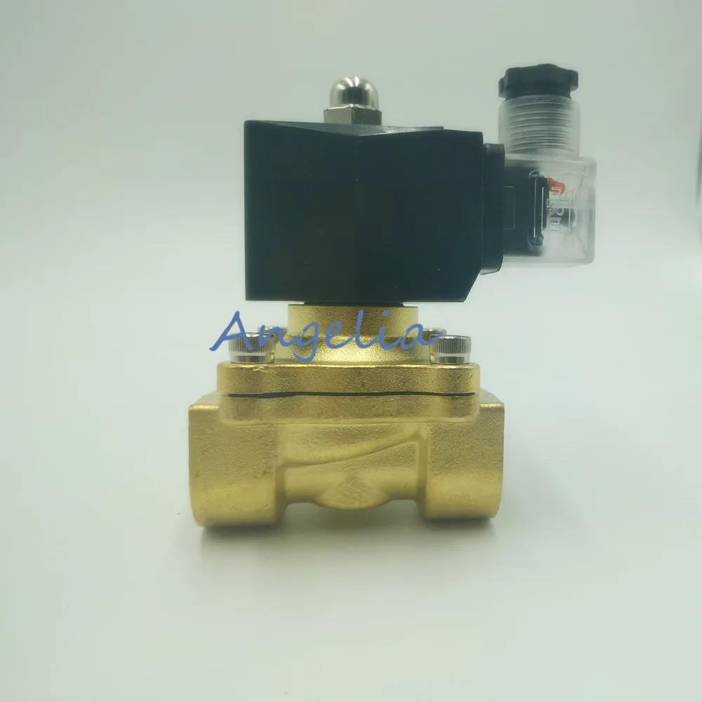 

AC220V AC110V G1/2" Brass Electric Solenoid Valve for Water Air waterproof Normally Closed N/C IP65