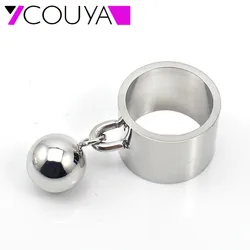 316L Stainless Steel Round Charm Rings with Ball for Women Silver Color Cute Rings Valentine's Day Gifts Zilver Bagues Anillo