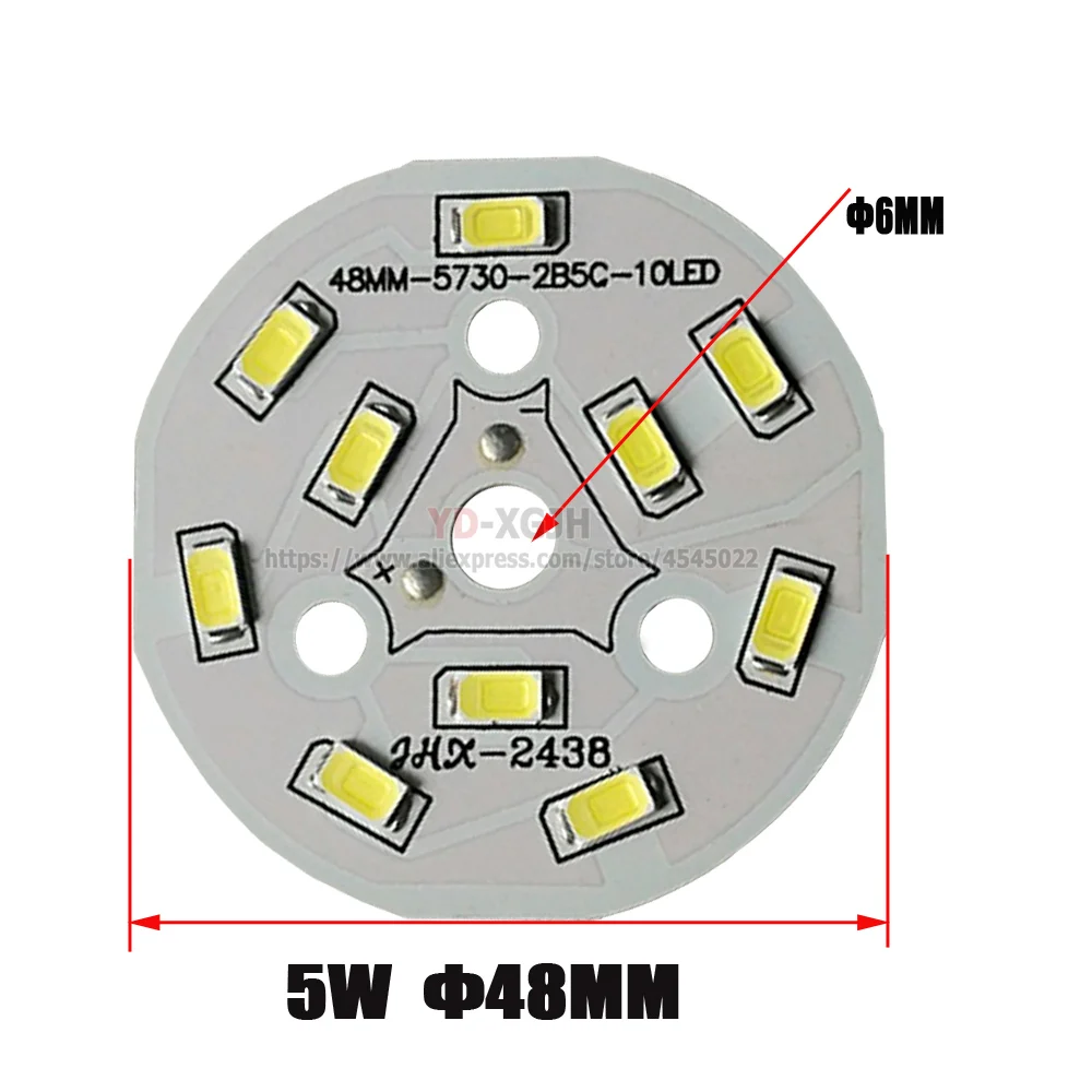 Line Pure White/Natural /Warm White 5730 LED PCB 3W 7W 12W 32mm 40mm 44mm 58mm 60mm 78mm 85mm Light Source for 5W 48MM Led Bulb