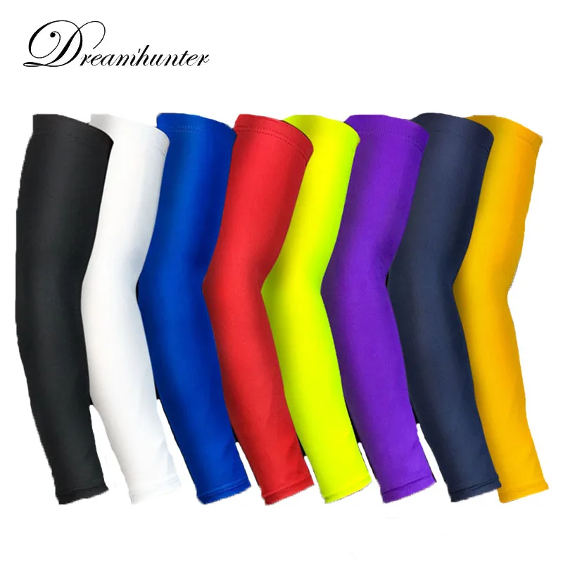 Mangas de brazo de baloncesto, calentadores de compresión transpirables para ciclismo, correr, protección solar, soporte para brazo y codo, 1 piezas