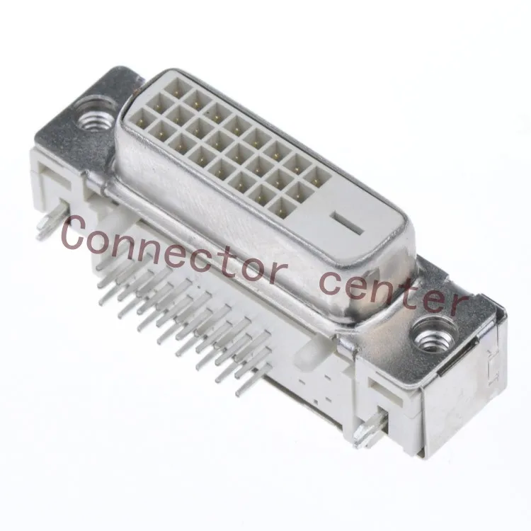 High Quality DVI Connector DVI 24+1 Female Right Angle With Metallic Shield