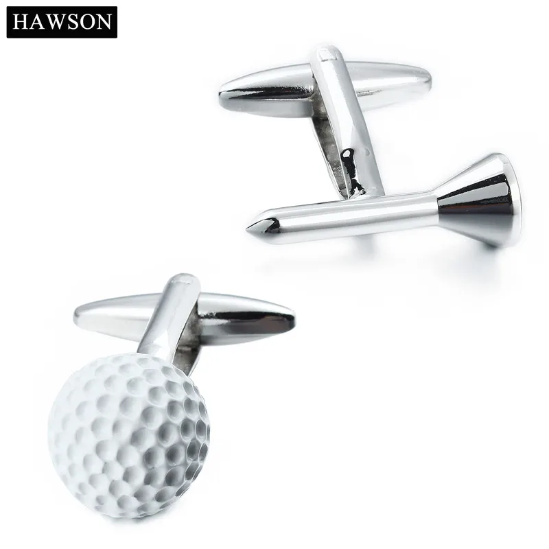 

Sporty Pretty Golf Cufflinks Trendy Men's Clothing Button Jewelry Shirts Cuff Link Best Gift with Box