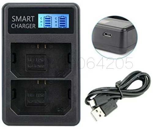Lcd Usb Dual Battery Charger Voor Sony NP-FZ100 ILCE-9 A9 A7RIII A7III A7RM3 A6600 A7S3 A9II A9II A7R4