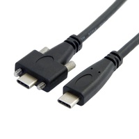 10Gbps USB 3.1 Type-C Cable With Screws Locking Connector 1.2m 4ft USB-c have lock Screw Space between 15mm