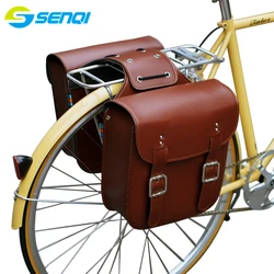 Retro Bicycle Rack Bag Leather Rear Rack Bike Bags Robust Rear Seatpost Bag for Retro Bicycle Saddle Rack Accessories