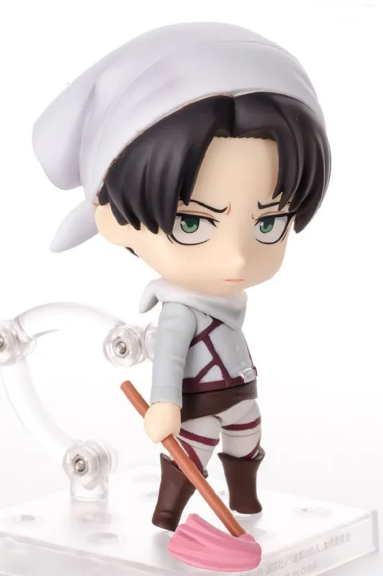 NEW hot 10cm Attack on Titan Levi Rivaille Rival Ackerman mobile cleaner 417 Action figure toys doll collection Christmas gift