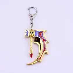 dongsheng Hot Game DOTA 2 Broken Bone Hammer Weapon Metal Keychains Skull Dota2 Keyrings For Men Car Gift Llaveros Hombres -50