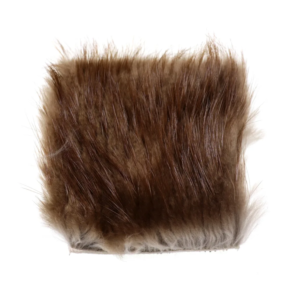 Bimoo 2PCS 6X6cm Beaver\'s Fur Hair for Dry Fly Caddis Emergers Nymph May Fly Tying Trout Fly Fishing Material Natural Color
