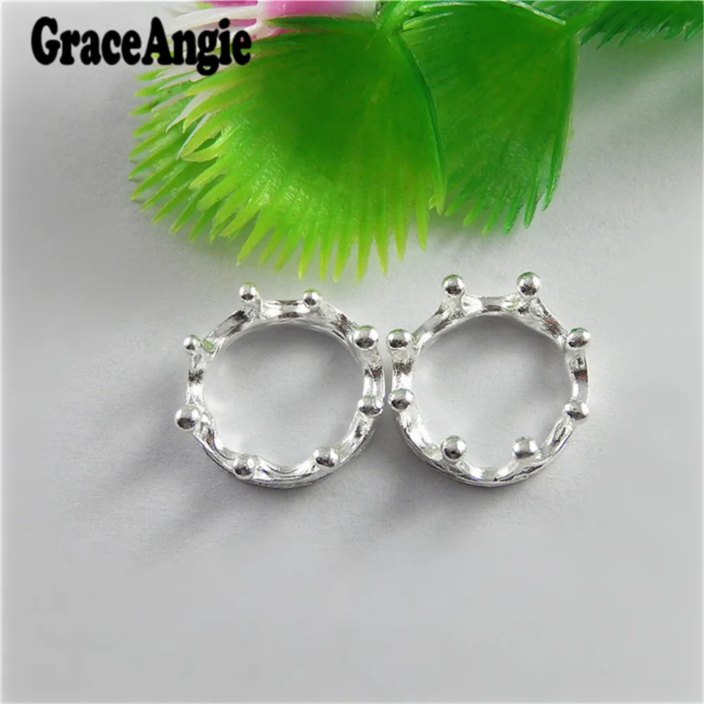 GraceAngie 20pcs Color Creative Imitation Mini Crown Style Pendants Charms Jewelry Making Accessary Crafts Gift