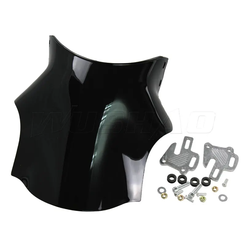 Street Bike Motorcycle Windshield WindScreen For Kawasaki ZRX1100 ZRX1200 ZRX400 ZR7 ZR750 ZR550 ER5 Zephyr 750 550 Balius Black