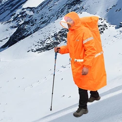 Impermeabile da arrampicata all'aperto zaino copertura antipioggia poncho antipioggia monopezzo cape uomo donna escursionismo campeggio abbigliamento da pioggia