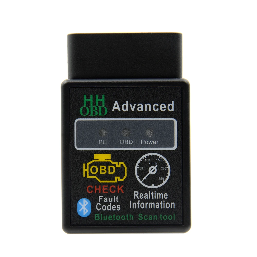 HHOBD Advanced ELM327 Bluetooth OBD2 V2.1 Check Fault Code Erase Trouble HH OBD V2.1 Code Scanner for Car Diagnostic FREE SHIP