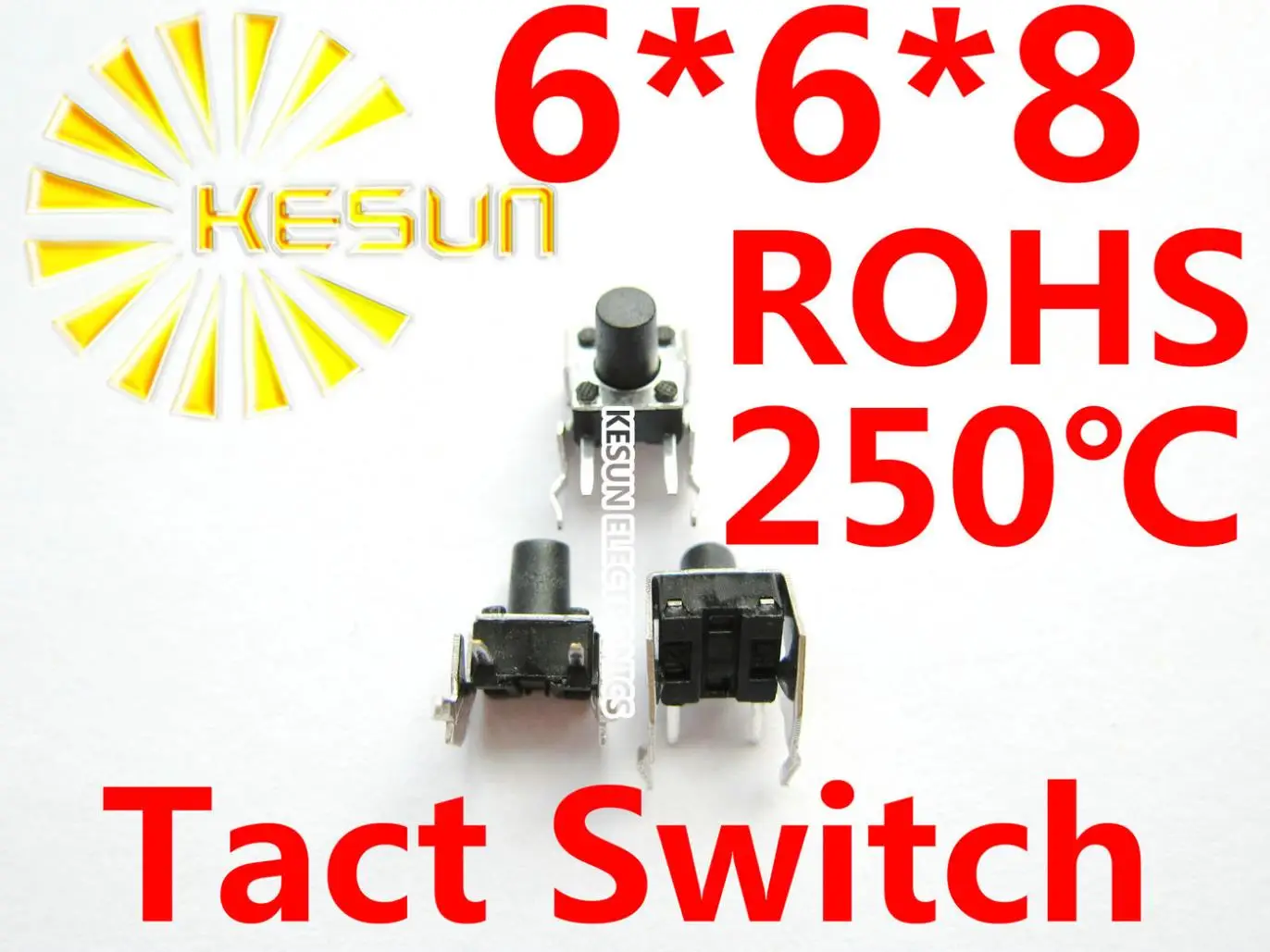 FREE SHIPPING 100PCS  DIP 6X6X8 Tactile Tact Push Button Micro Switch Momentary Vertical Push  ROHS