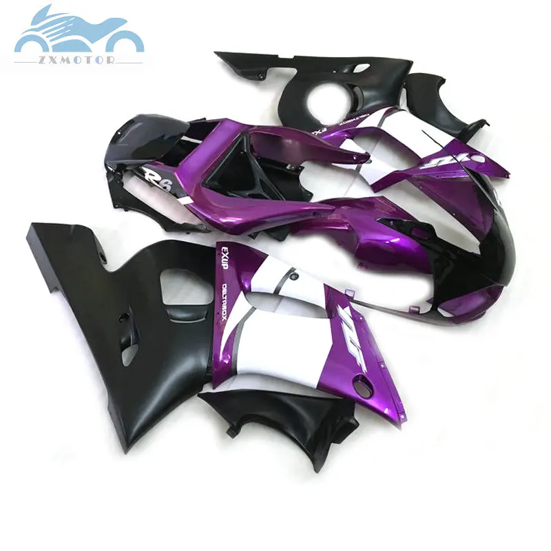 Custom motorcycle fairing kits for YAMAHA YZFR6 1998-2002 YZF R6 98 99 00 01 02 purple black sports ABS fairings bodywork EBA13