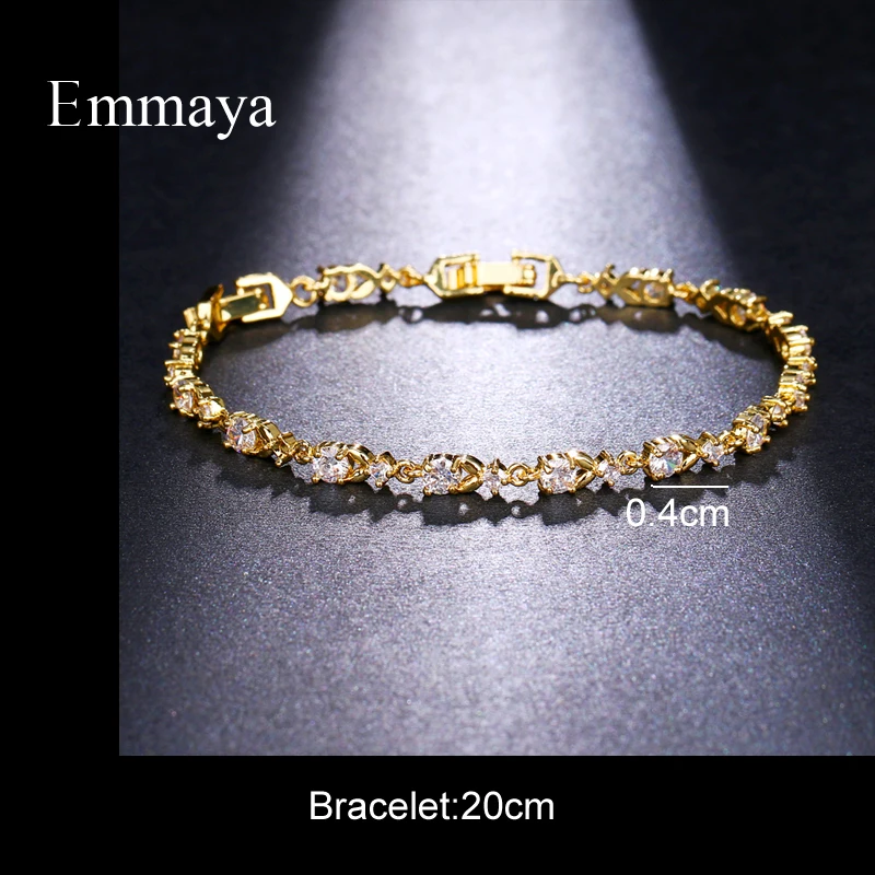 Emmaya Zircon Bride Wedding Bracelet & Bangles Hip hop Jewelry AAA CZ Stone Bracelets For Women Party Gift