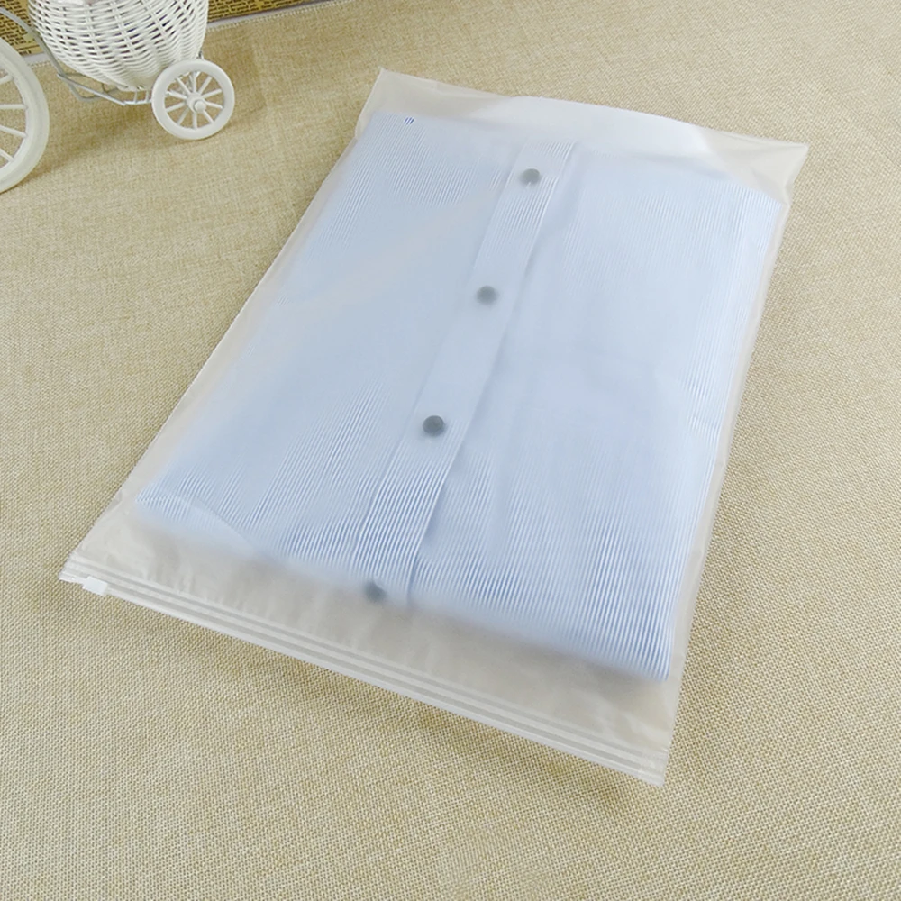 50Pcs Plastic Back Matte Front Clear Zip Lock Clothes Packaging Bag with Vent Hole Resealable Sundries Zipper Slide Seal Pouch