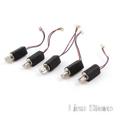 5pcs DC 3-6V 1000RPM com fio micro motor vibratório sem fio para massageador
