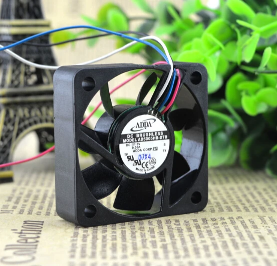 Original AD5005HB-D7B 50*50*15 DC5V 0.30A ADDA four line to support PWM cooling fan