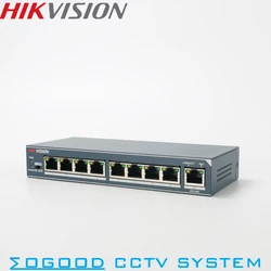 Hikvision-Switch Não-PoE Descontrolado, DS-3E0309-E, 8 Portas, 10 Mbps, 1 Porta, 1000M, Uplink Material Metálico