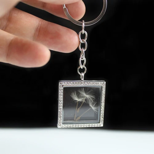 1PCS Glass Locket Dandelion Keychains(5 Designs available)  Dandelion seeds Lockets Keyring