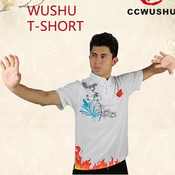 Ccwushu T-shirt wushu ubrania jednolite wushu koszulka chiński kungfu ubrania wushu tai chi taiji ubrania jednolite