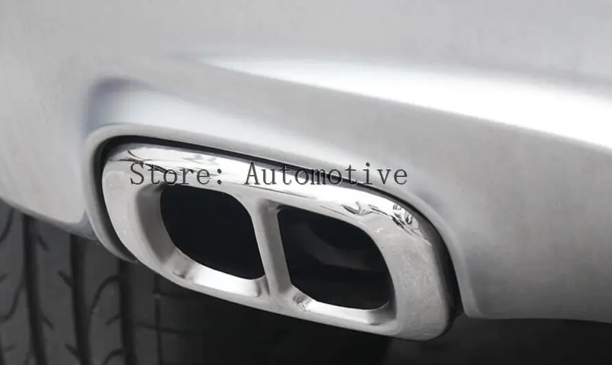 

2pcs Stainless Steel For Mercedes Benz GLA Class X156 200 220 260 2015 2016 Car Accessory Exhaust Output Tail Cover Trim Sticker