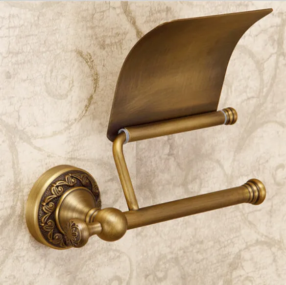 Antique brass paper towel rack Archaize paper holder European toilet paper box toilet accessories Paper plane