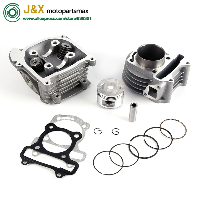 China scooter 50cc GY6 80cc big hole kit cylinder 64mm head piston ring kit