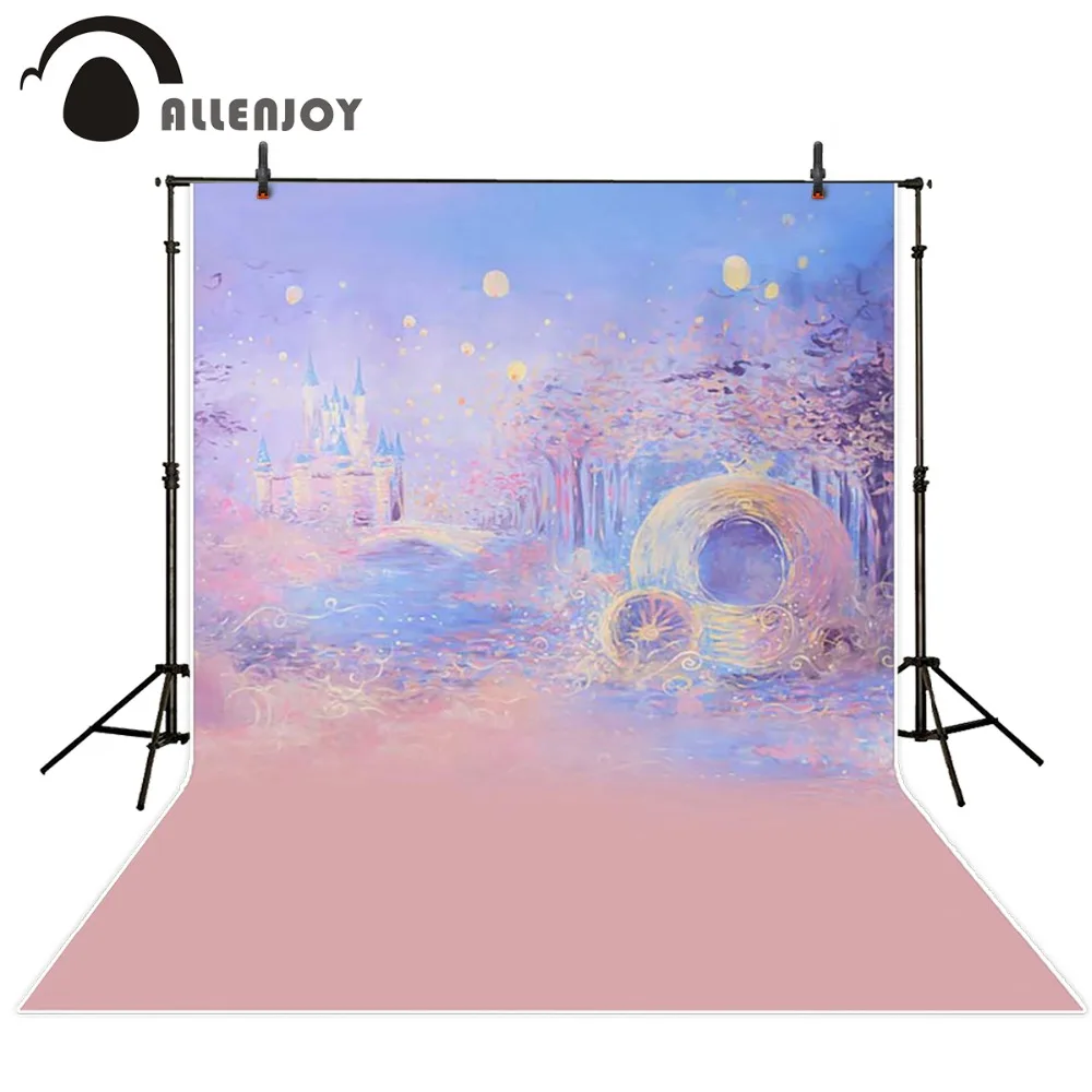 Allenjoy Photography Background Blue Bokeh Background Night Castle Boy Girl Summer Backdrops For Photo Studio Camera Fotografica