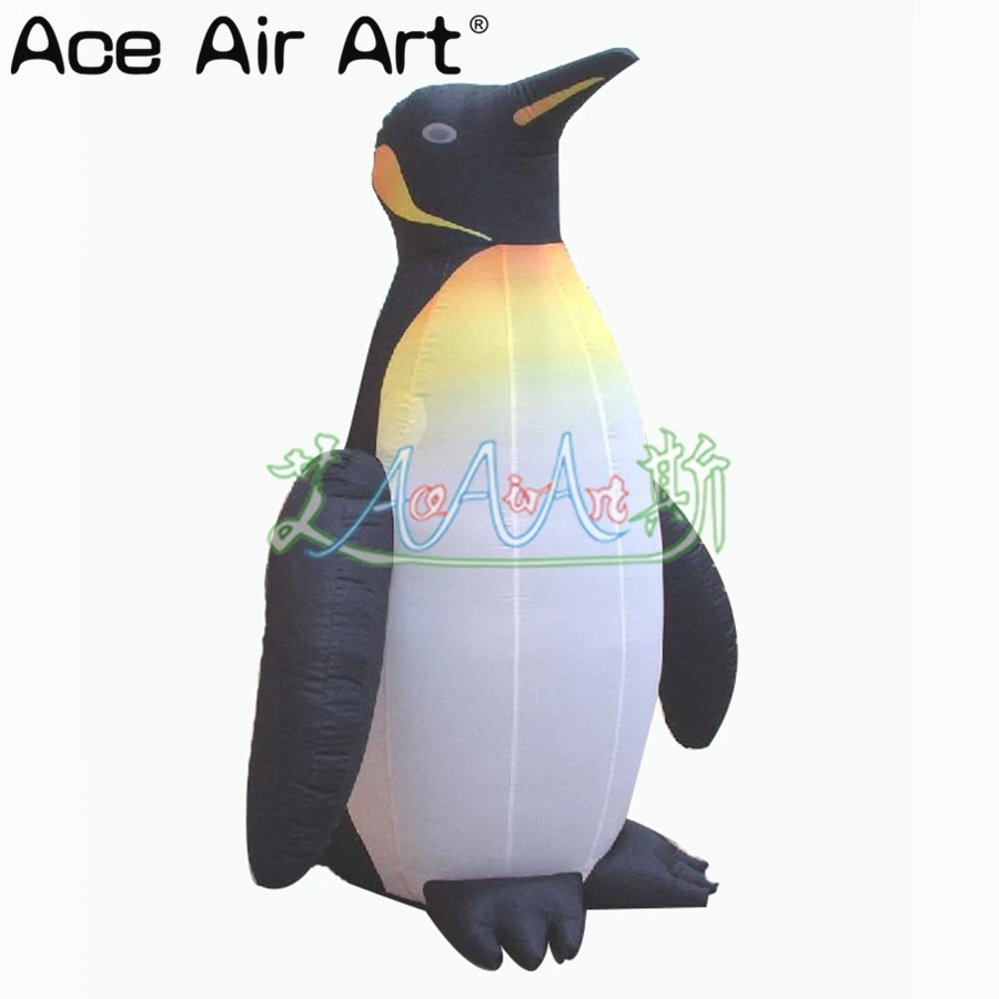 Cute Giant Standing Inflatable Penguin Model Replica for Zoo Display Parade Events Outdoor Decoration in Winter