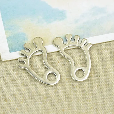 foot/feet DIY shape antique silver alloy charm pendant vintage jewelry making accessories findings bracelet necklace chain beads