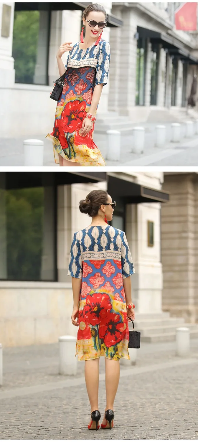 European spring and summer new European women's women's wear round China silk silkworm silk blouse