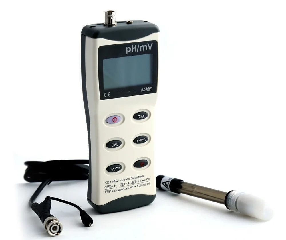 Hot Sale Original High Precision Hand-held pH tester pH tester instrument Waterproof AZ8601 & ORP Mv &Temperature Meter