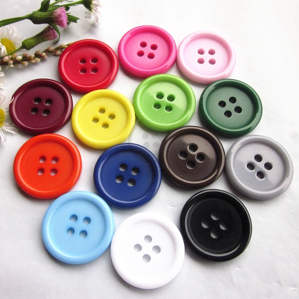 50pcs 20mm 16 colors / Mixed Colors Good Quality Thin Edge Casual Coat Buttons for Clothing Basic Good Quality Sewing Supplies