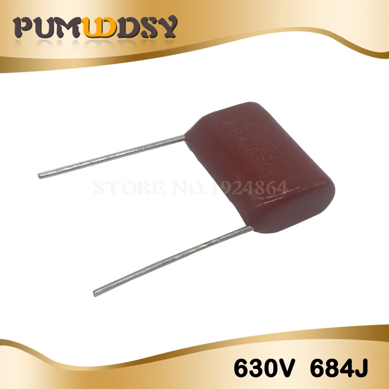 10PCS 630V684J 0.68UF Pitch 20MM 684 630V 680nf CBB Polypropylene film capacitor