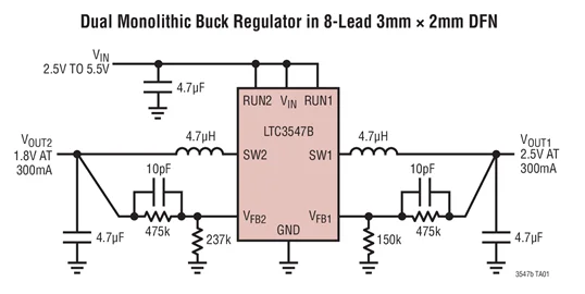 LTC3547 LTC3547BEDDB ltc3547bd db LTC3547BEDDB-1 LTC3547BIDDB-1 مزدوج متجانسة 300mA متزامن تنحى منظم