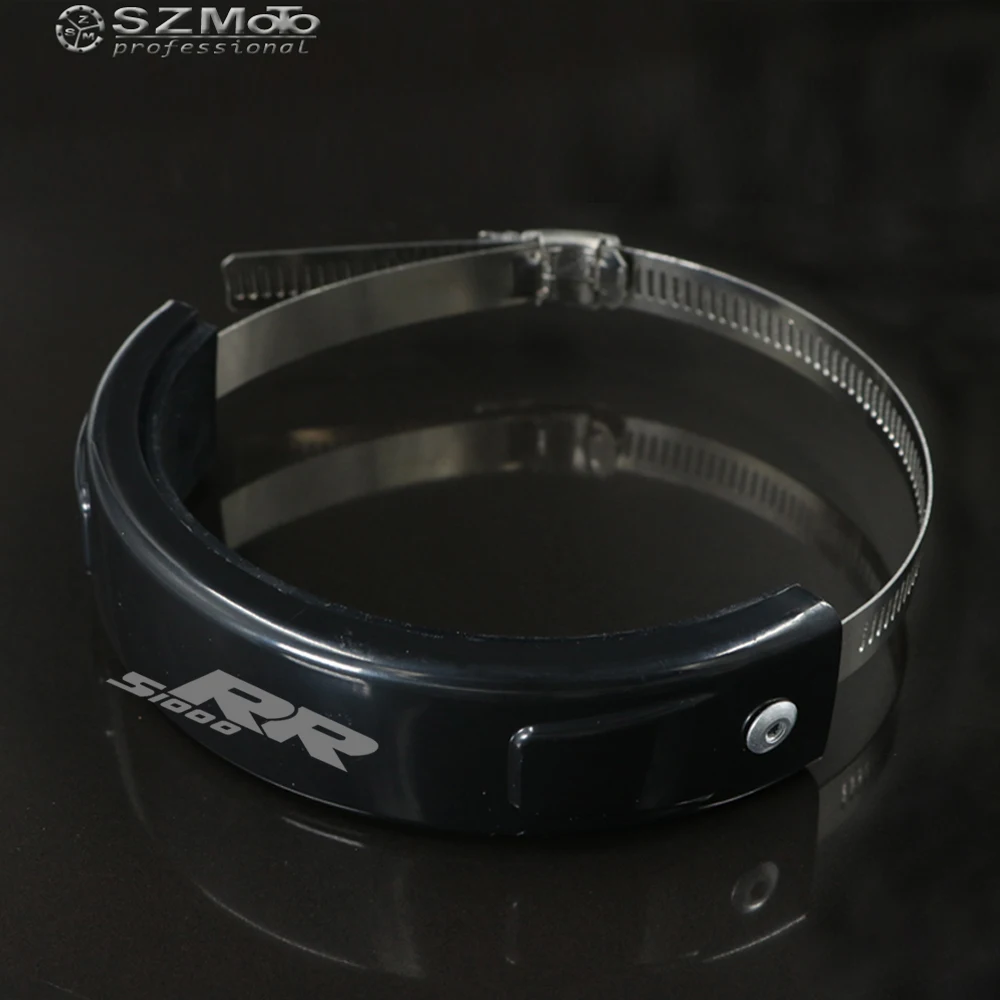 

For BMW S1000RR Silencer Round Oval Exhaust Protector Can Cover Motorcycle Accessories 100MM-140MM Protect LOGO Black 2018 2017