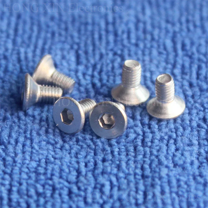 1Pcs M3*6 Flat Head Stainless Steel SS304 Machine Countersunk Screw Bolt Fastener Allen Key Head hex socket countersunk head