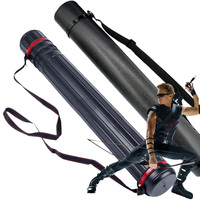 Archery PE Telescopic arrow holder Arrow rack Hunting arrow Bag with Adjustable back strapused as picture tube File cylinder